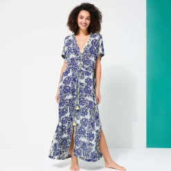 Femme Vilebrequin Robes^Robe Longue Femme Hidden Fishes- X Poupette St Barth