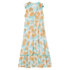 Femme Vilebrequin Robes^Robe Longue Femme Iridescent Flowers Of Joy- X Poupette St Barth