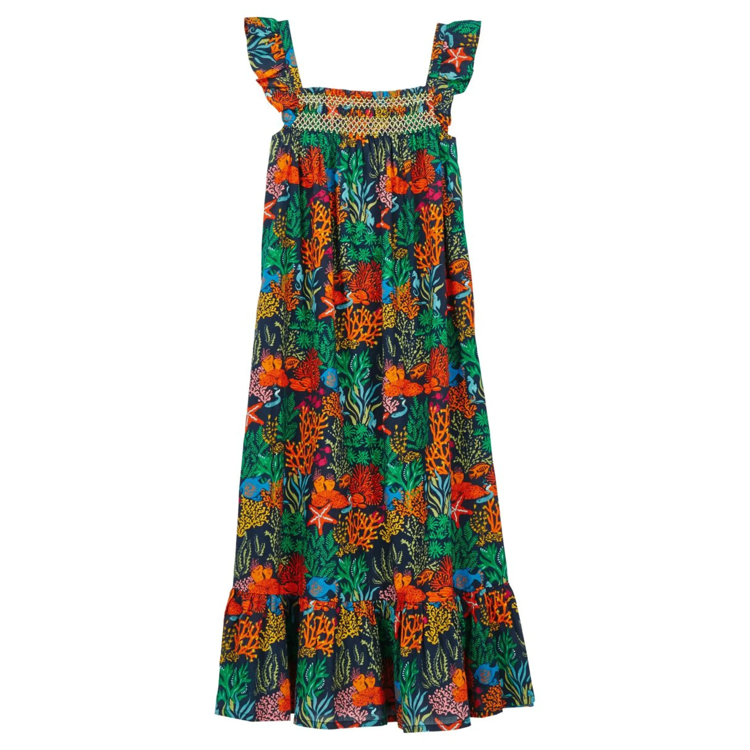 Fille Vilebrequin Robes^Robe Longue Fille Fonds Marins Multicolores
