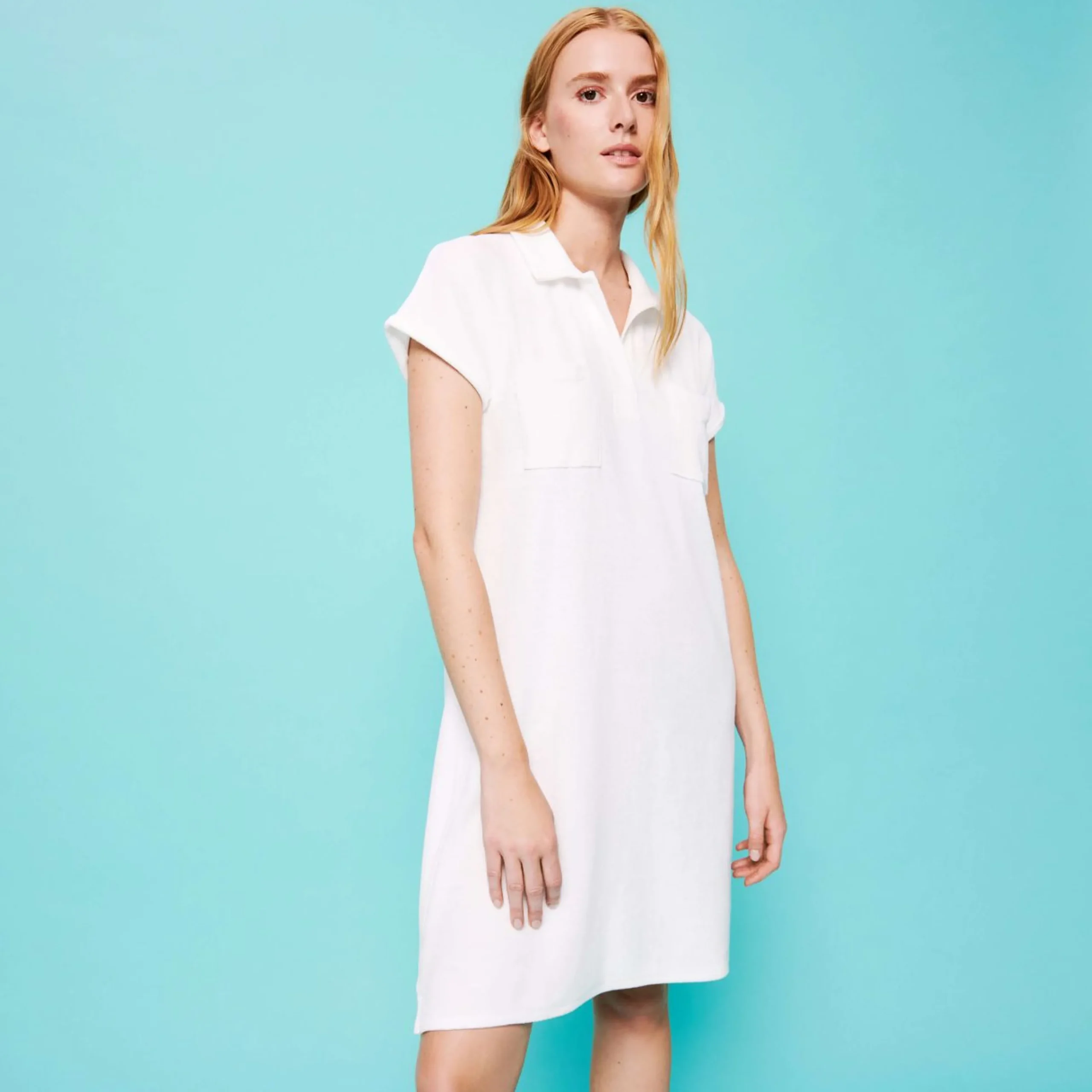 Femme Vilebrequin Robes^Robe Polo Eponge Unie Femme