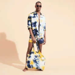 Homme Vilebrequin Sacs De Plage Et Pochettes^Sac De Plage En Lin Imprime Tie & Dye