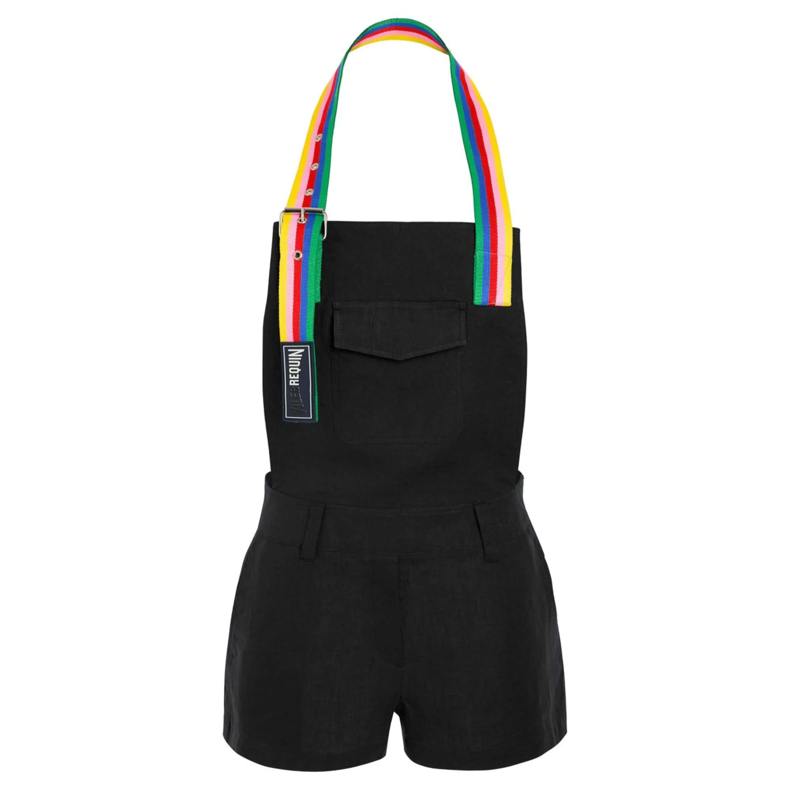 Femme Vilebrequin Combishorts^Salopette Short Femme Noire Rainbow - X Jcc+ - Edition Limitee