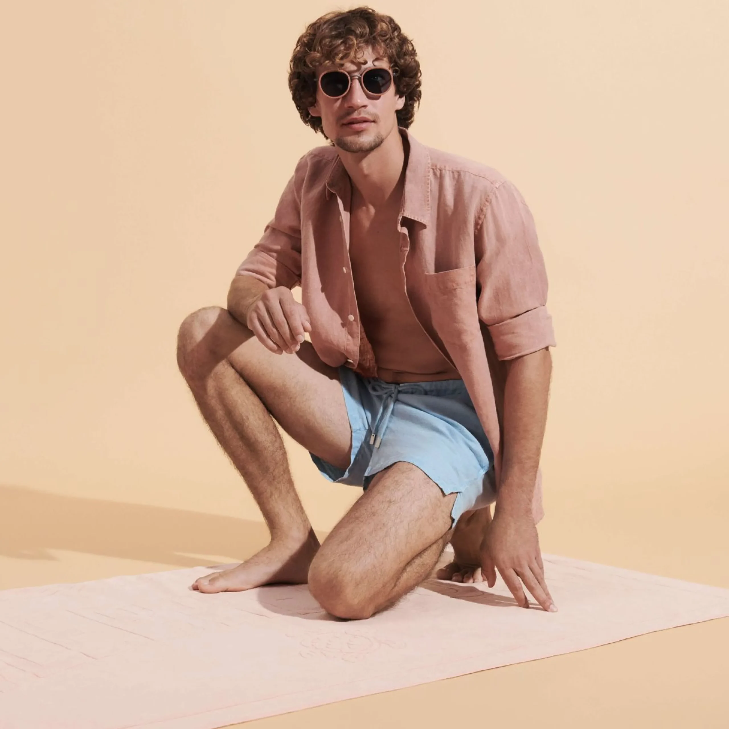 Homme Vilebrequin Serviettes^Serviette De Plage En Coton Coloration Minerale Naturelle