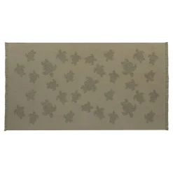 Fille Vilebrequin Ponchos Et Serviettes^Serviette De Plage Fouta Uni En Coton Biologique Jacquard Tortues