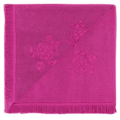 Fille Vilebrequin Ponchos Et Serviettes^Serviette De Plage Fouta Uni En Coton Biologique Jacquard Tortues