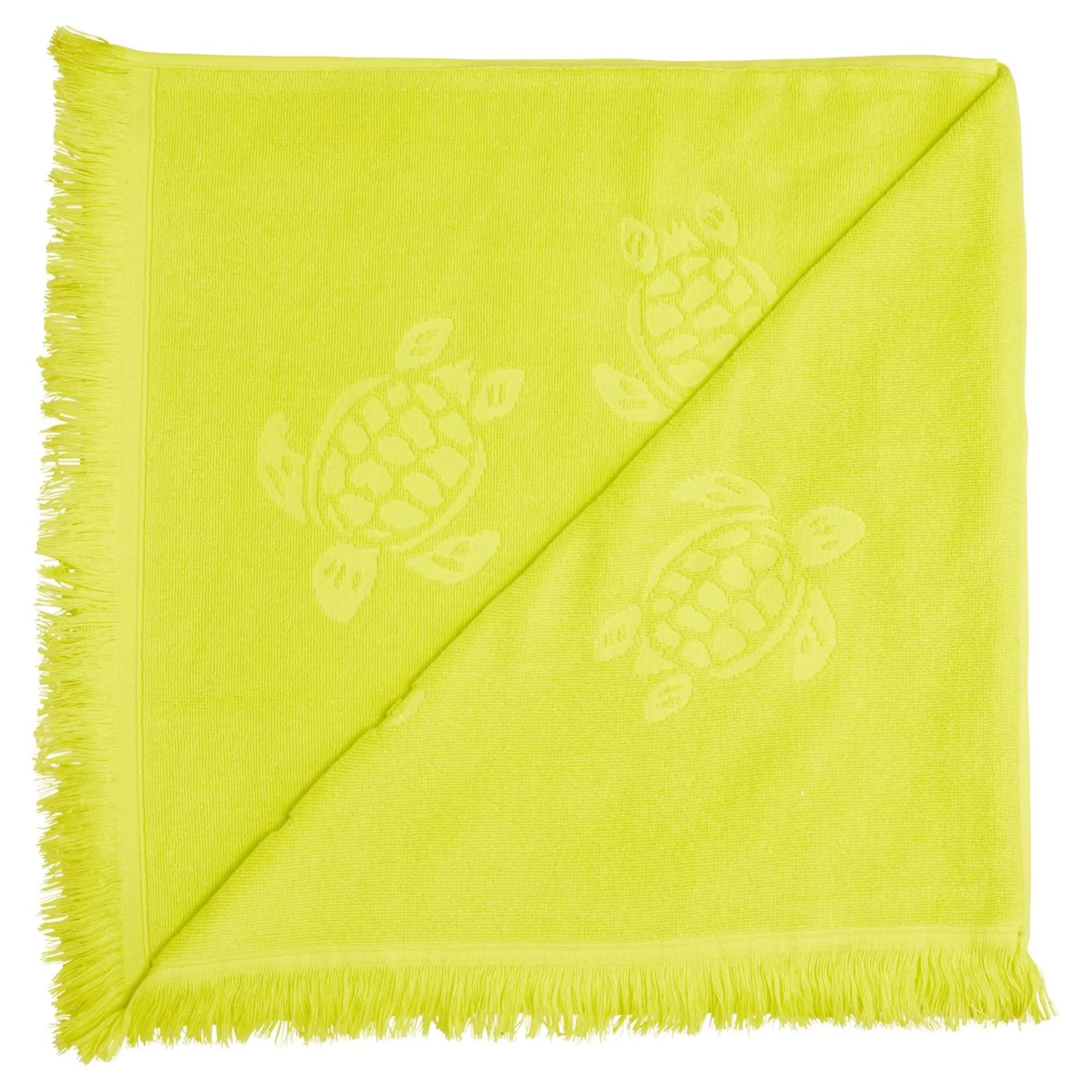 Fille Vilebrequin Ponchos Et Serviettes^Serviette De Plage Fouta Uni En Coton Biologique Jacquard Tortues