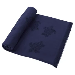 Fille Vilebrequin Ponchos Et Serviettes^Serviette De Plage Fouta Uni En Coton Biologique Jacquard Tortues