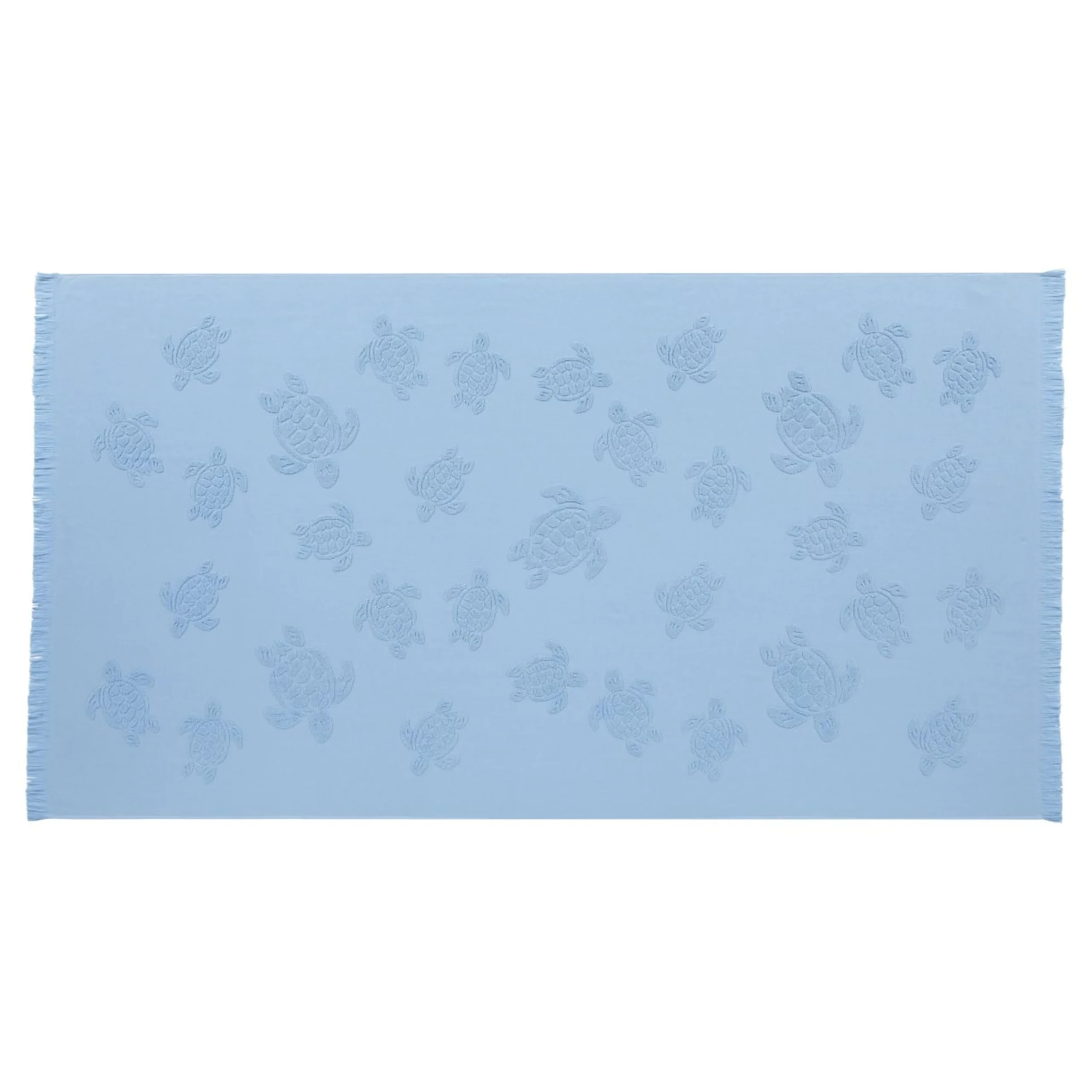 Fille Vilebrequin Ponchos Et Serviettes^Serviette De Plage Fouta Uni En Coton Biologique Jacquard Tortues