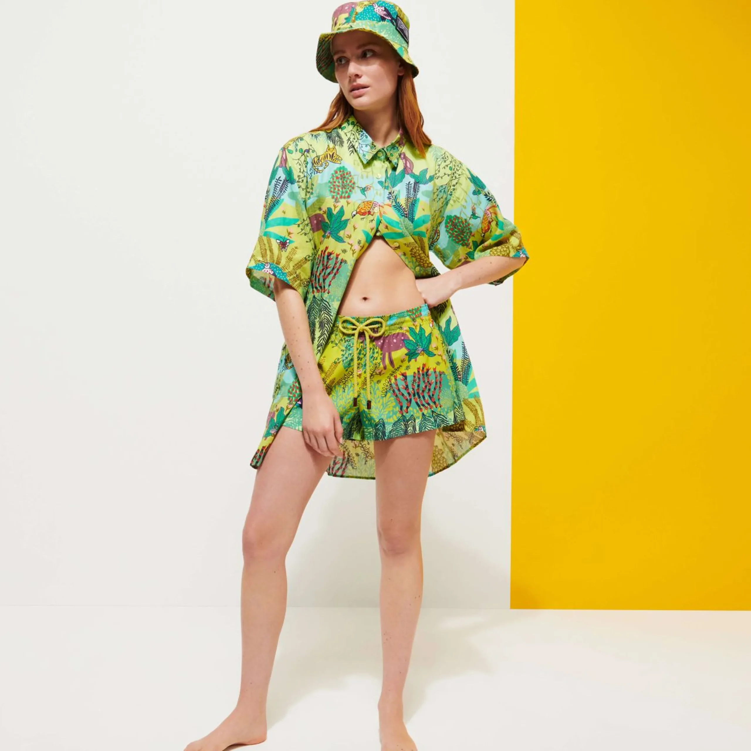 Femme Vilebrequin Shorties^Shorty De Bain Femme Jungle Rousseau