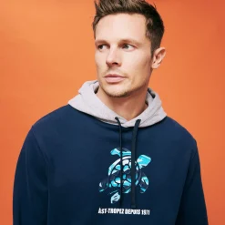 Homme Vilebrequin Sweats^Sweat A Capuche Brodé En Coton Homme Requins 3D
