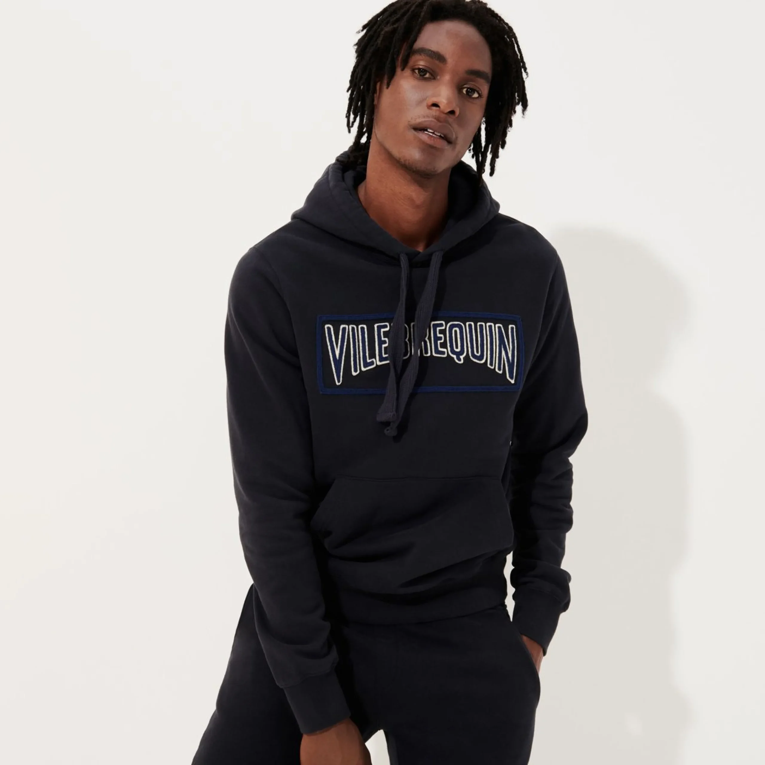 Homme Vilebrequin Sweats^Sweat A Capuche Brodé En Coton Homme Uni