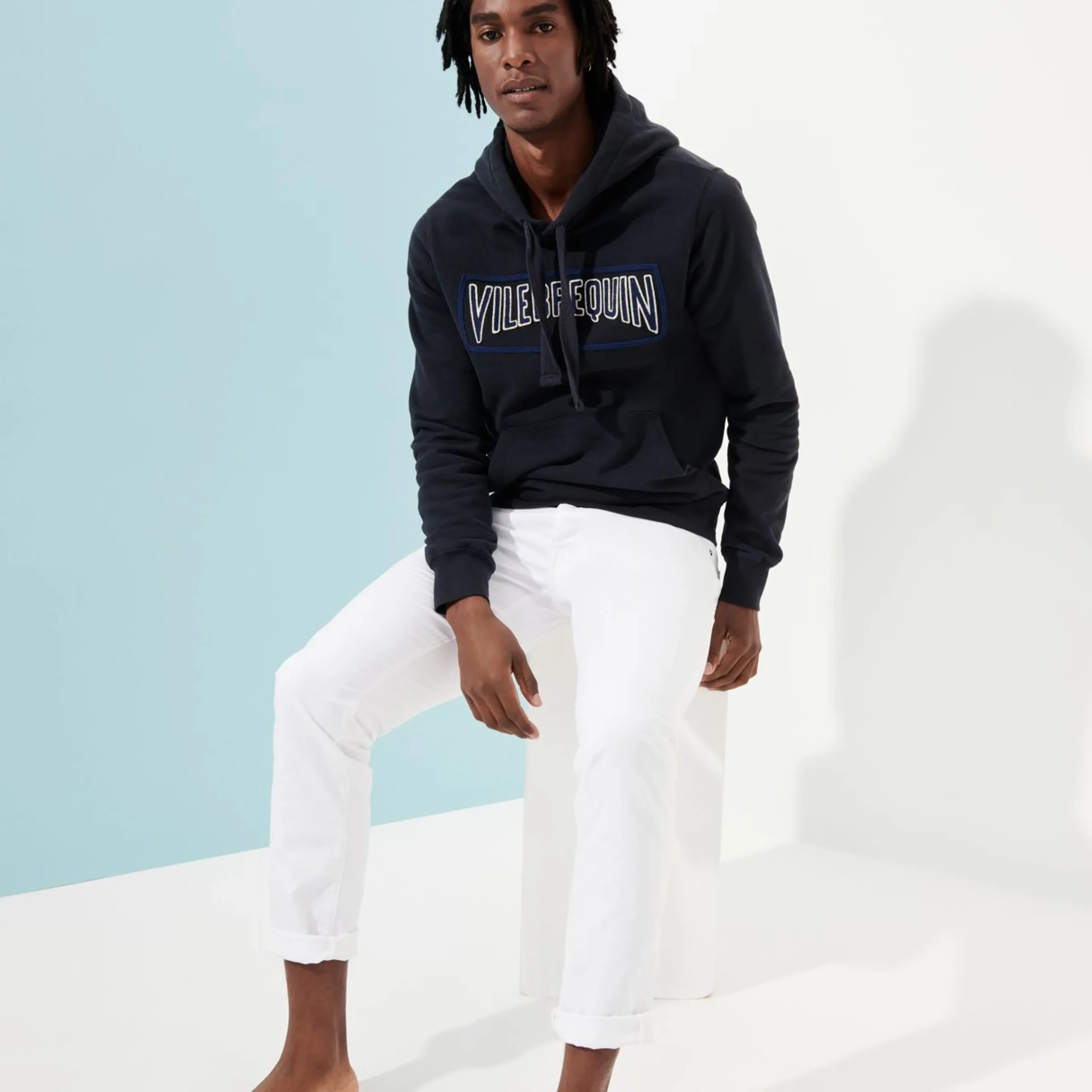 Homme Vilebrequin Sweats^Sweat A Capuche Brodé En Coton Homme Uni