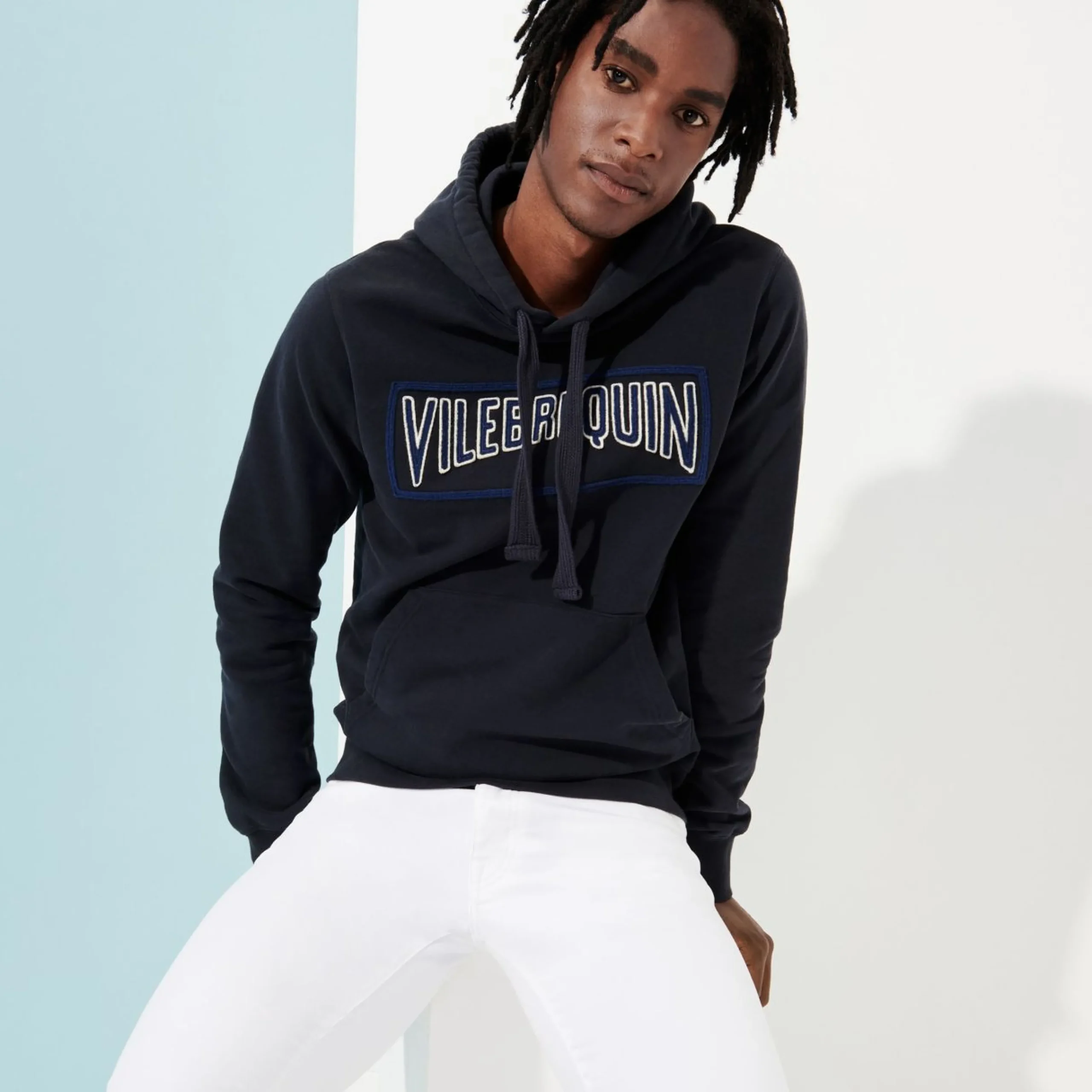 Homme Vilebrequin Sweats^Sweat A Capuche Brodé En Coton Homme Uni