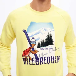 Homme Vilebrequin Sweats^Sweat En Coton Polaire Homme Imprime Turtle Skier Snow And Sun