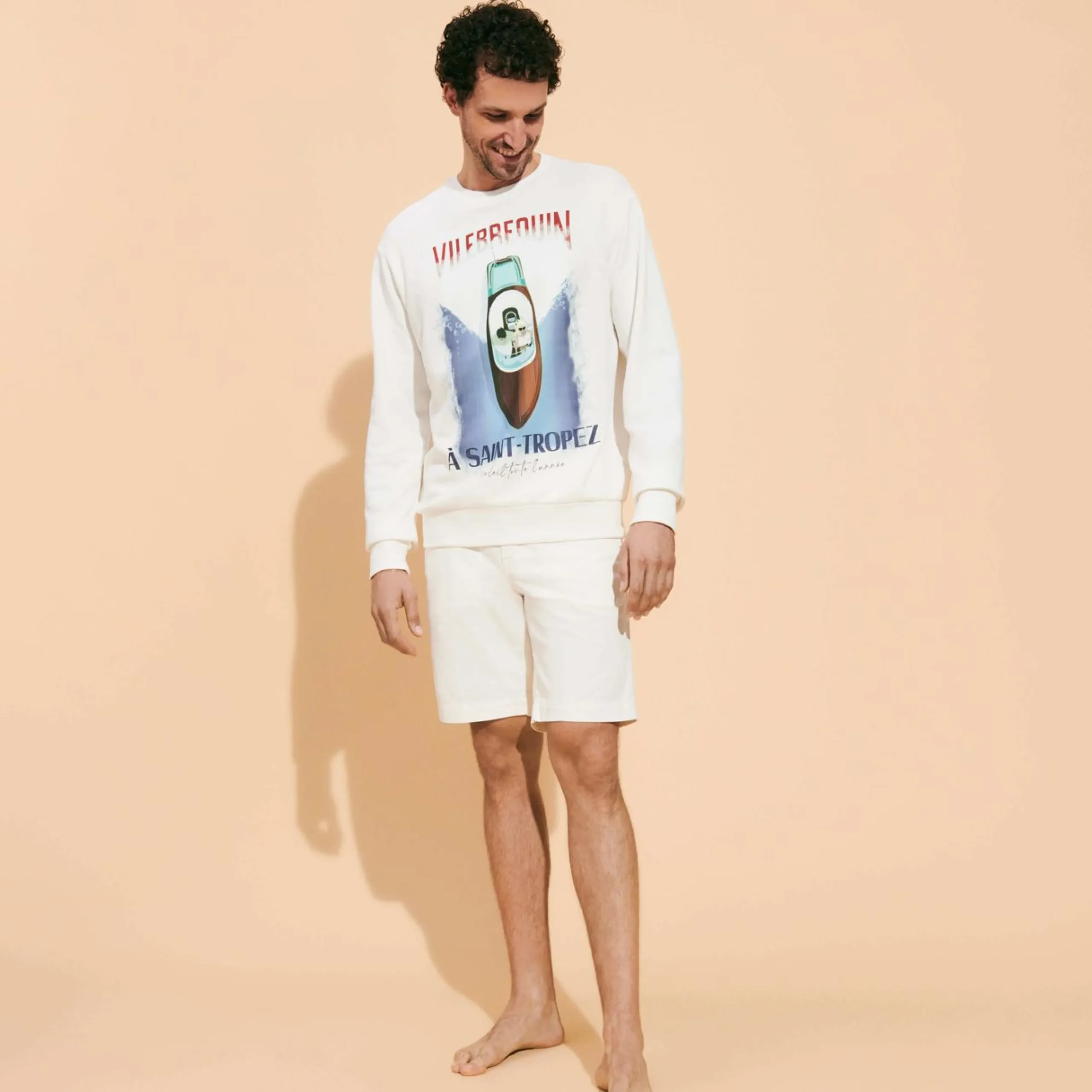 Homme Vilebrequin Sweats^Sweatshirt Col Rond En Coton Et Polaire Homme Inboard Boat