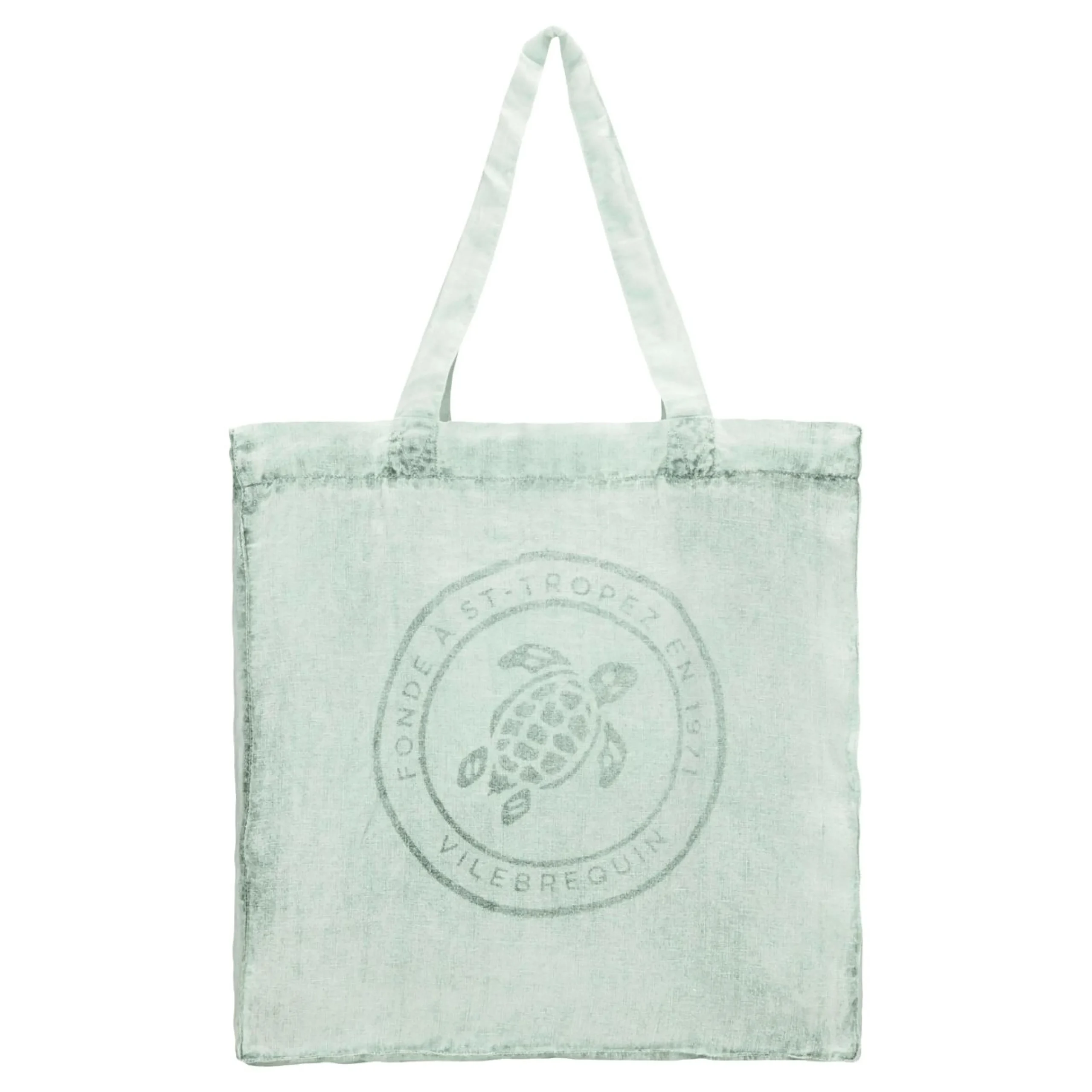 Homme Vilebrequin Sacs De Plage Et Pochettes^Tote Bag En Lin Imprime Tortue Teinture Minerale