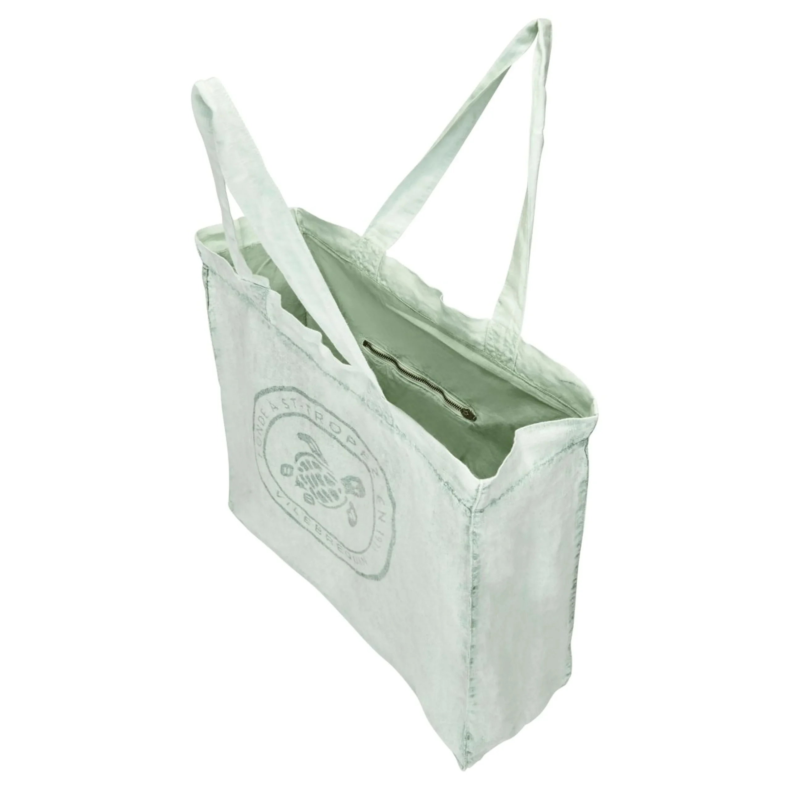 Homme Vilebrequin Sacs De Plage Et Pochettes^Tote Bag En Lin Imprime Tortue Teinture Minerale