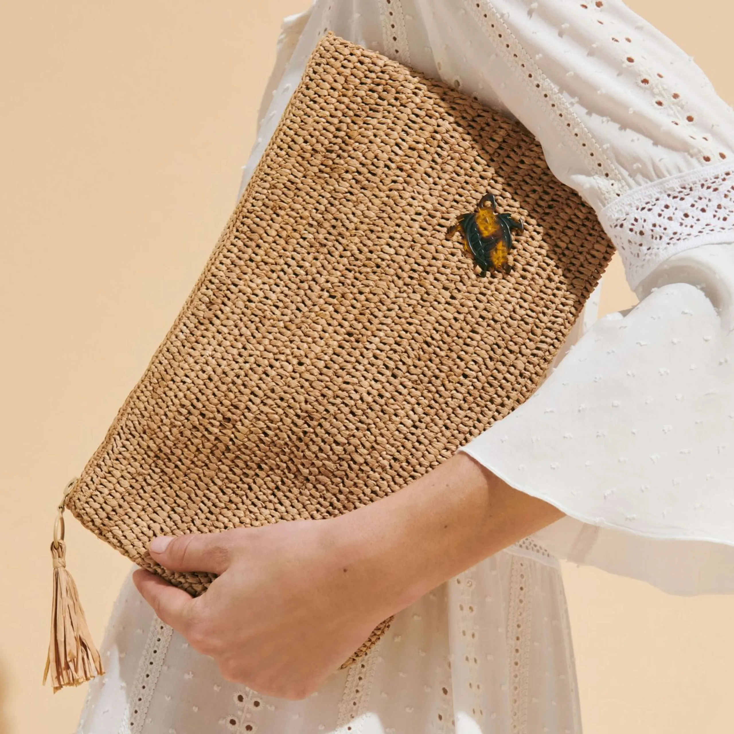 Homme Vilebrequin Sacs De Plage Et Pochettes^Trousse De Plage En Raphia