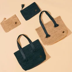 Homme Vilebrequin Sacs De Plage Et Pochettes^Trousse De Plage En Raphia