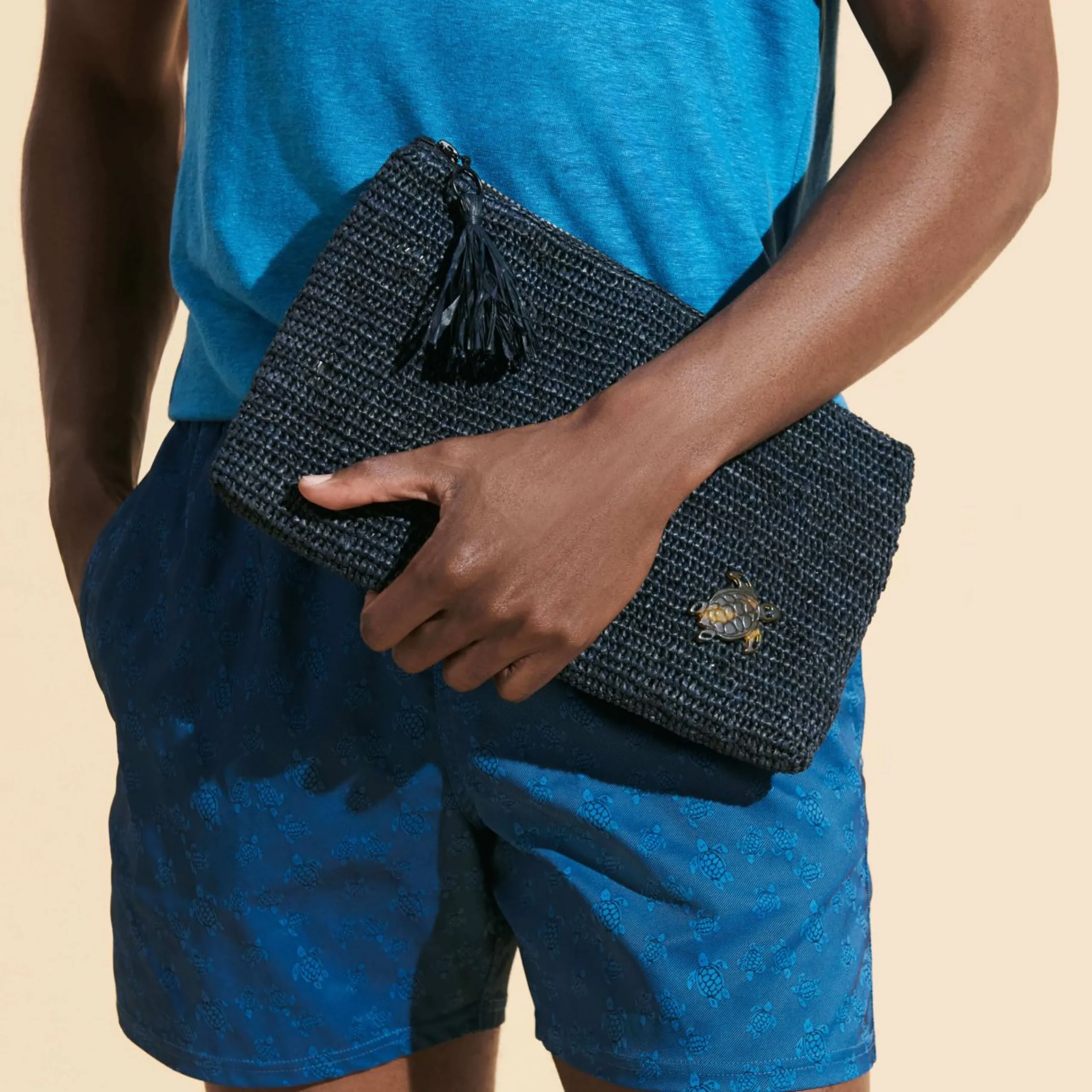 Homme Vilebrequin Sacs De Plage Et Pochettes^Trousse De Plage En Raphia