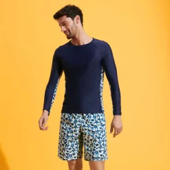 Homme Vilebrequin T-Shirts Anti Uv^T-Shirt Anti Uv Manches Longues Homme Turtles Leopard