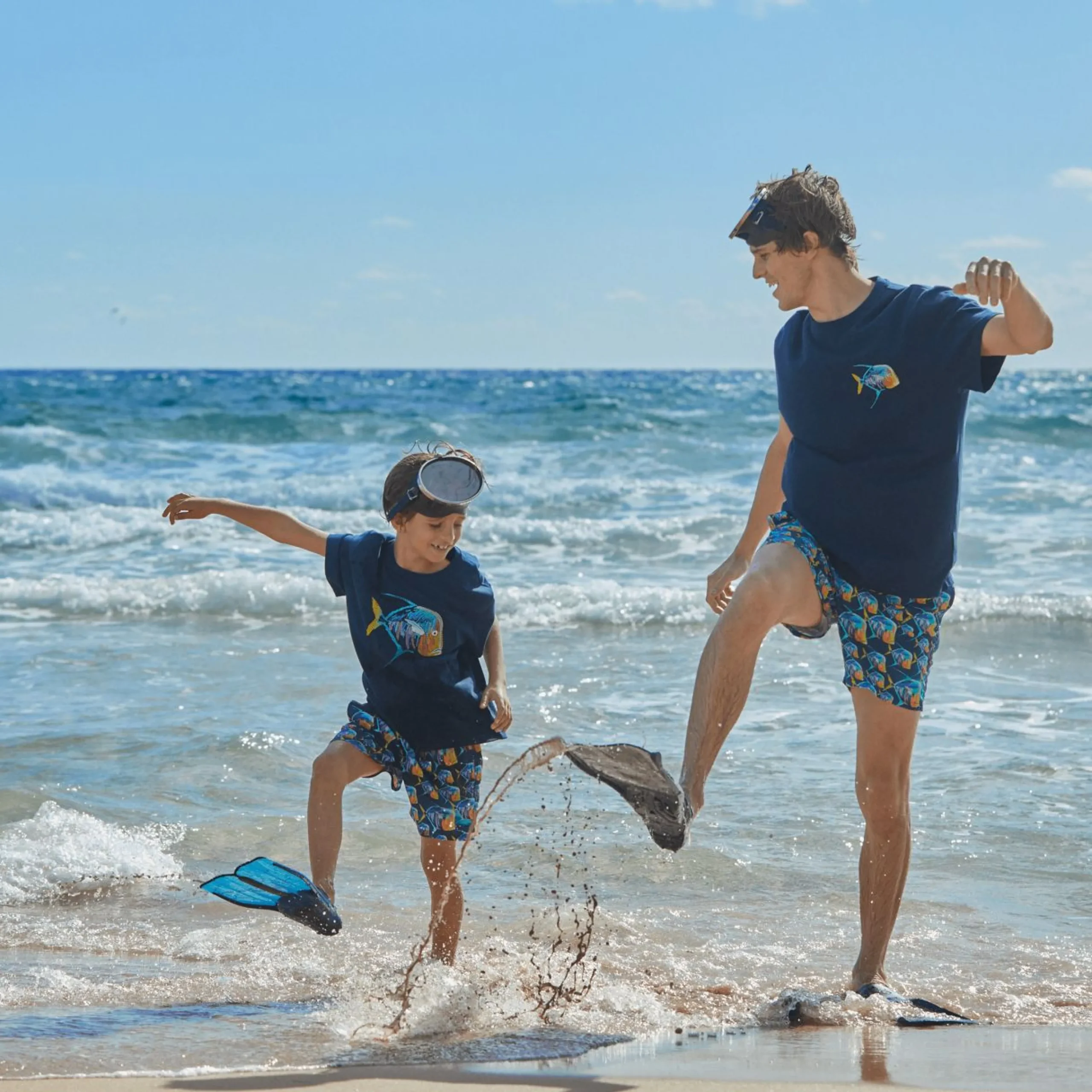 Garçon Vilebrequin T-Shirts^T-Shirt Coton Organique Garçon Piranhas