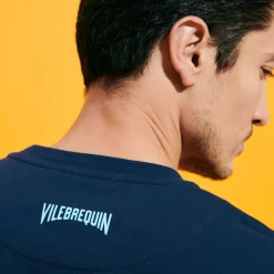Homme Vilebrequin T-Shirts^T-Shirt Coton Organique Homme Piranhas Brodé