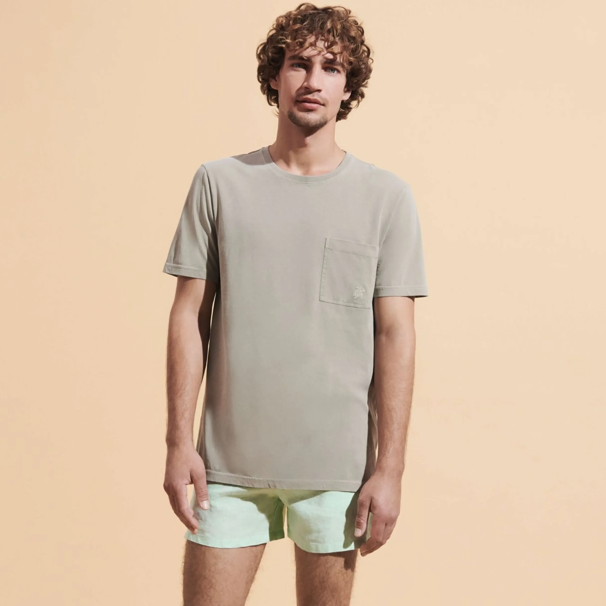 Homme Vilebrequin T-Shirts^T-Shirt Coton Organique Teinture Minerale Homme