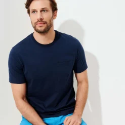 Homme Vilebrequin T-Shirts^T-Shirt En Coton Bio Homme Uni