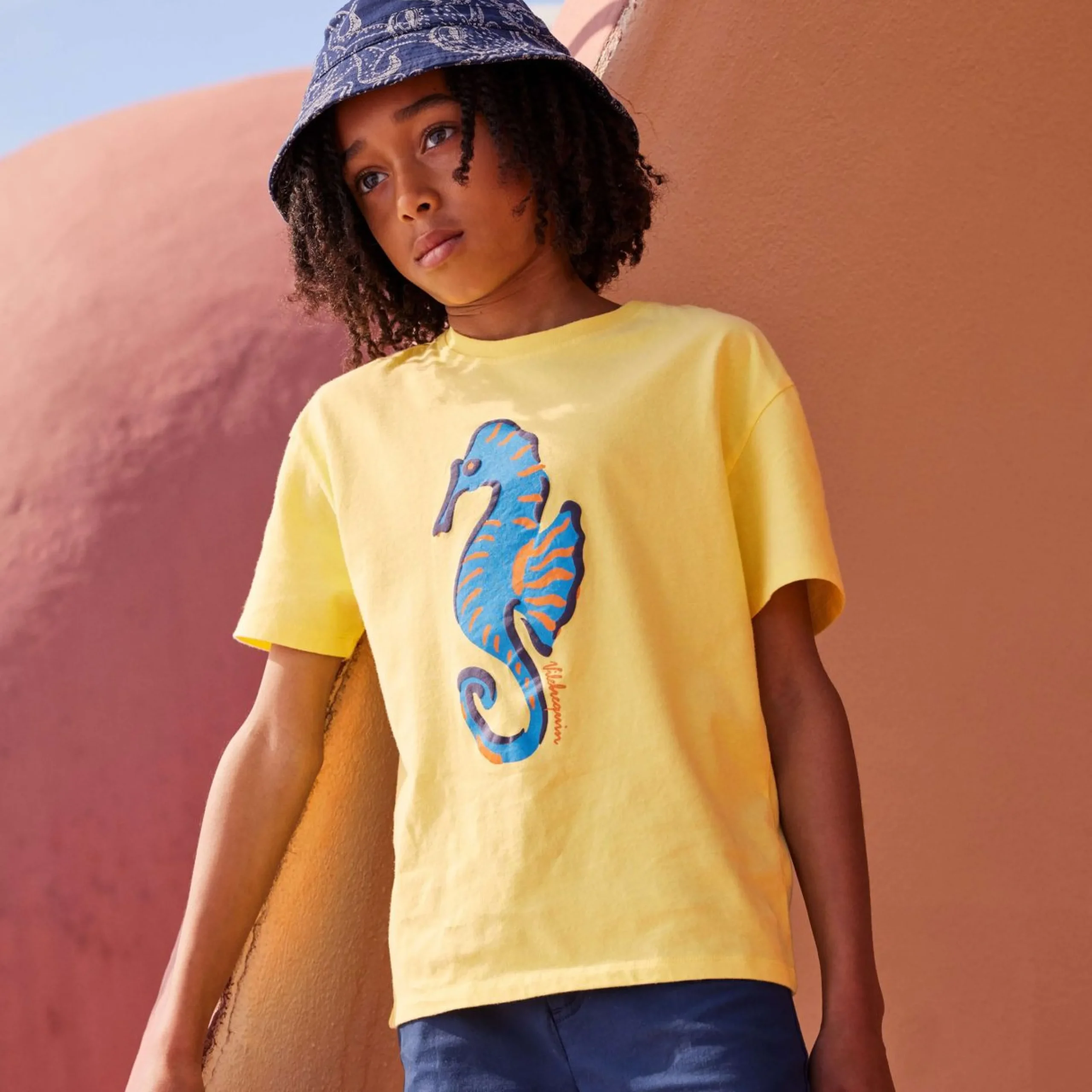 Garçon Vilebrequin T-Shirts^T-Shirt En Coton Garçon Seahorse