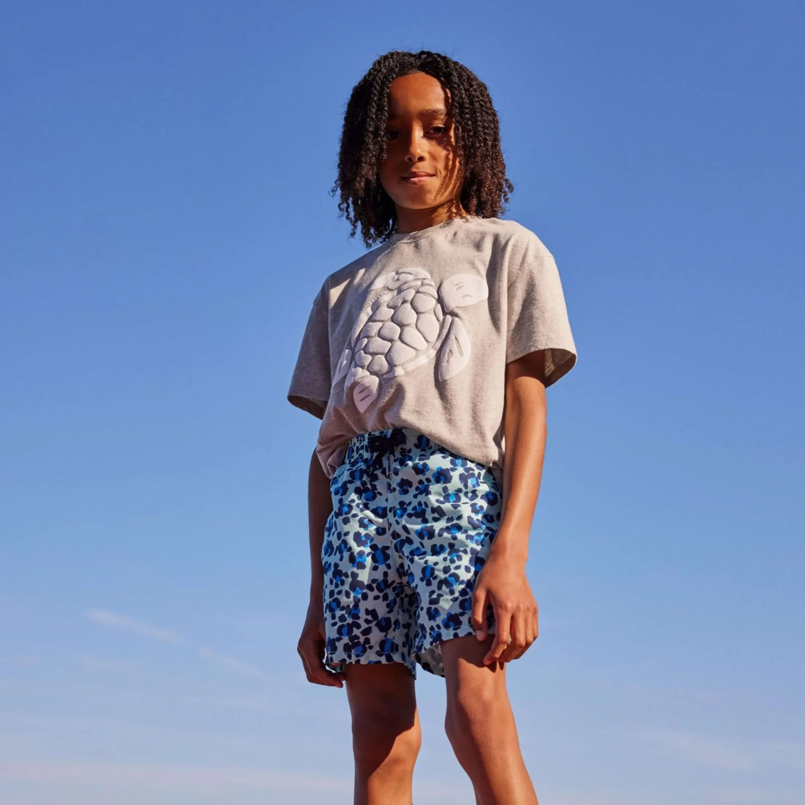 Garçon Vilebrequin T-Shirts^T-Shirt En Coton Garçon Turtle
