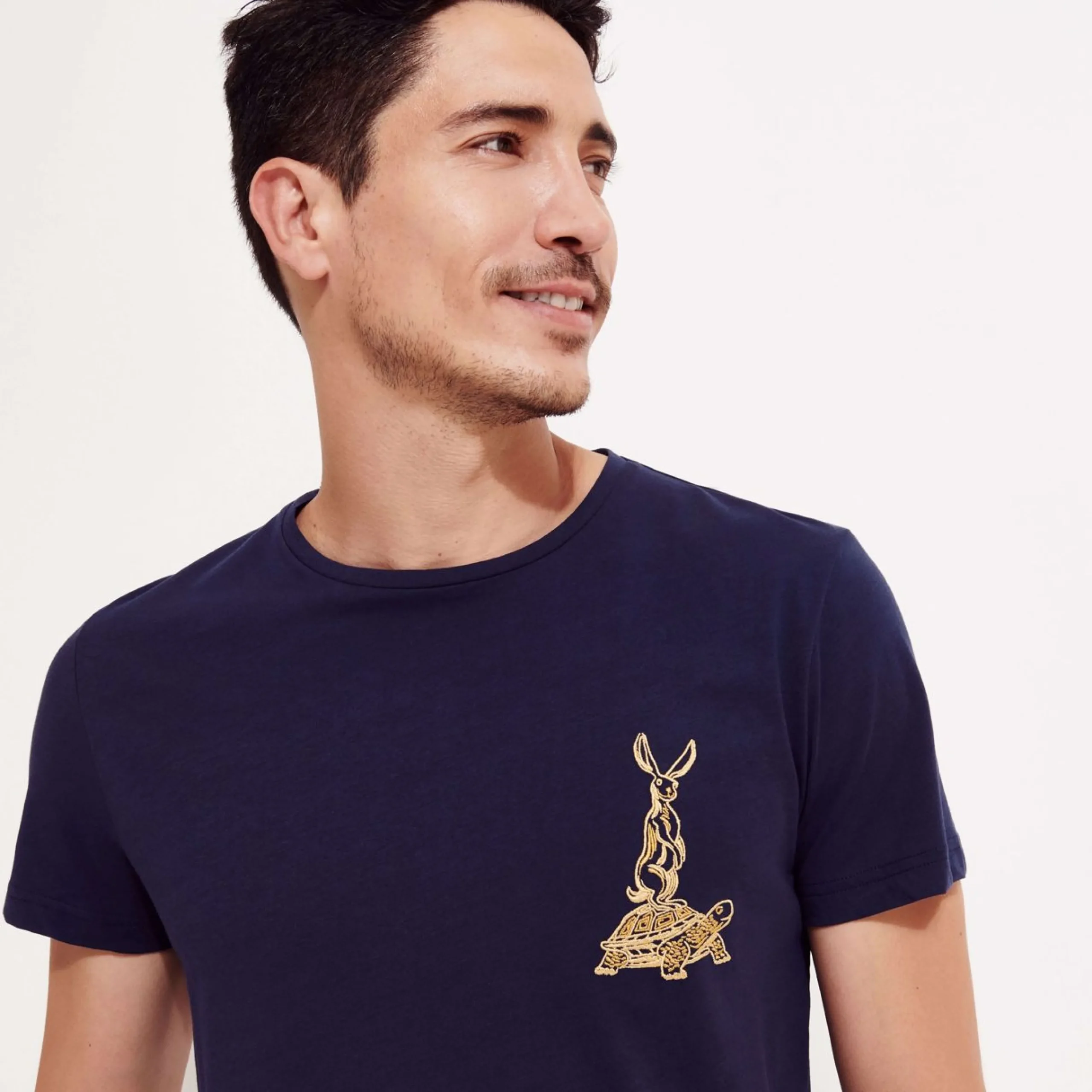 Homme Vilebrequin T-Shirts^T-Shirt En Coton Homme Brodé The Year Of The Rabbit