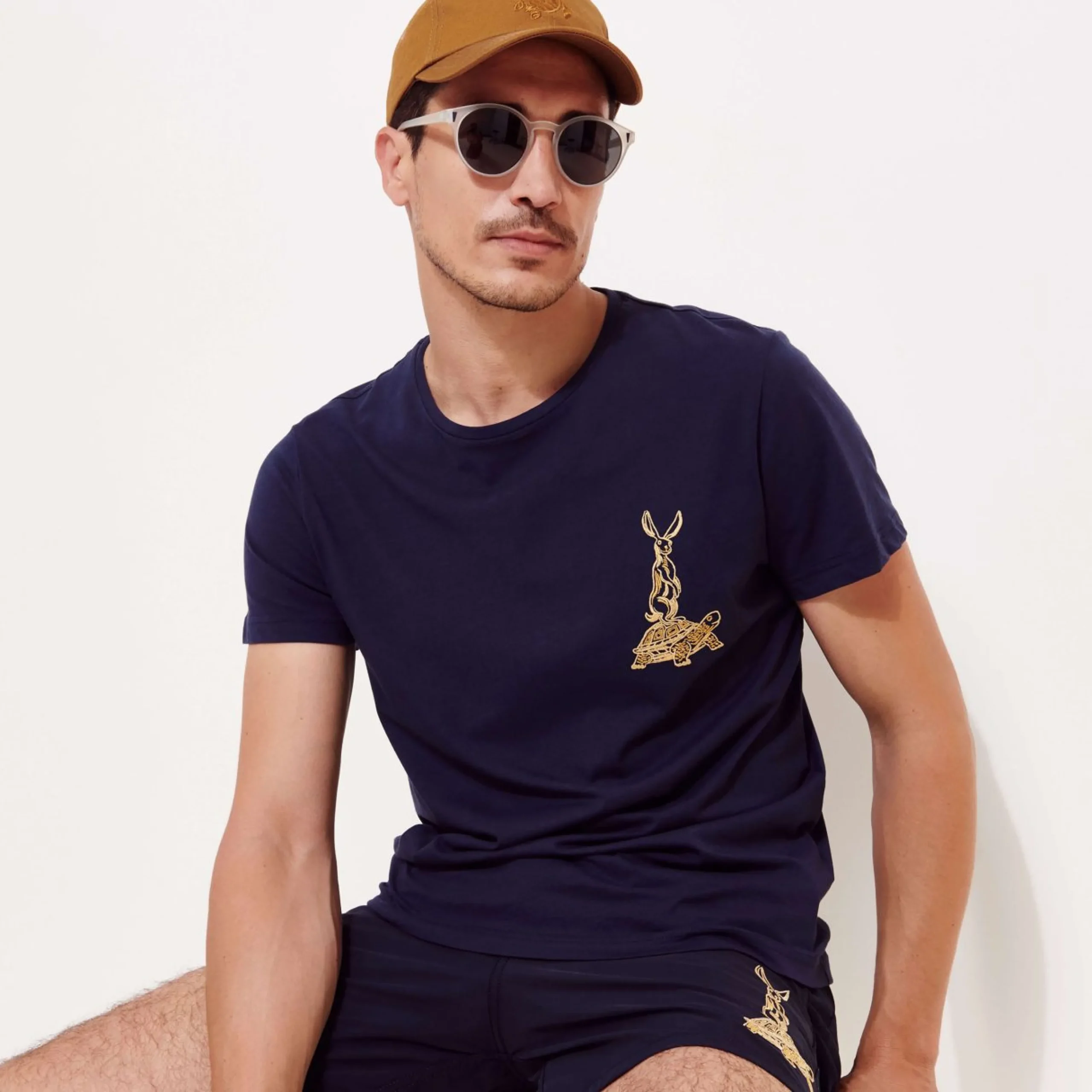 Homme Vilebrequin T-Shirts^T-Shirt En Coton Homme Brodé The Year Of The Rabbit