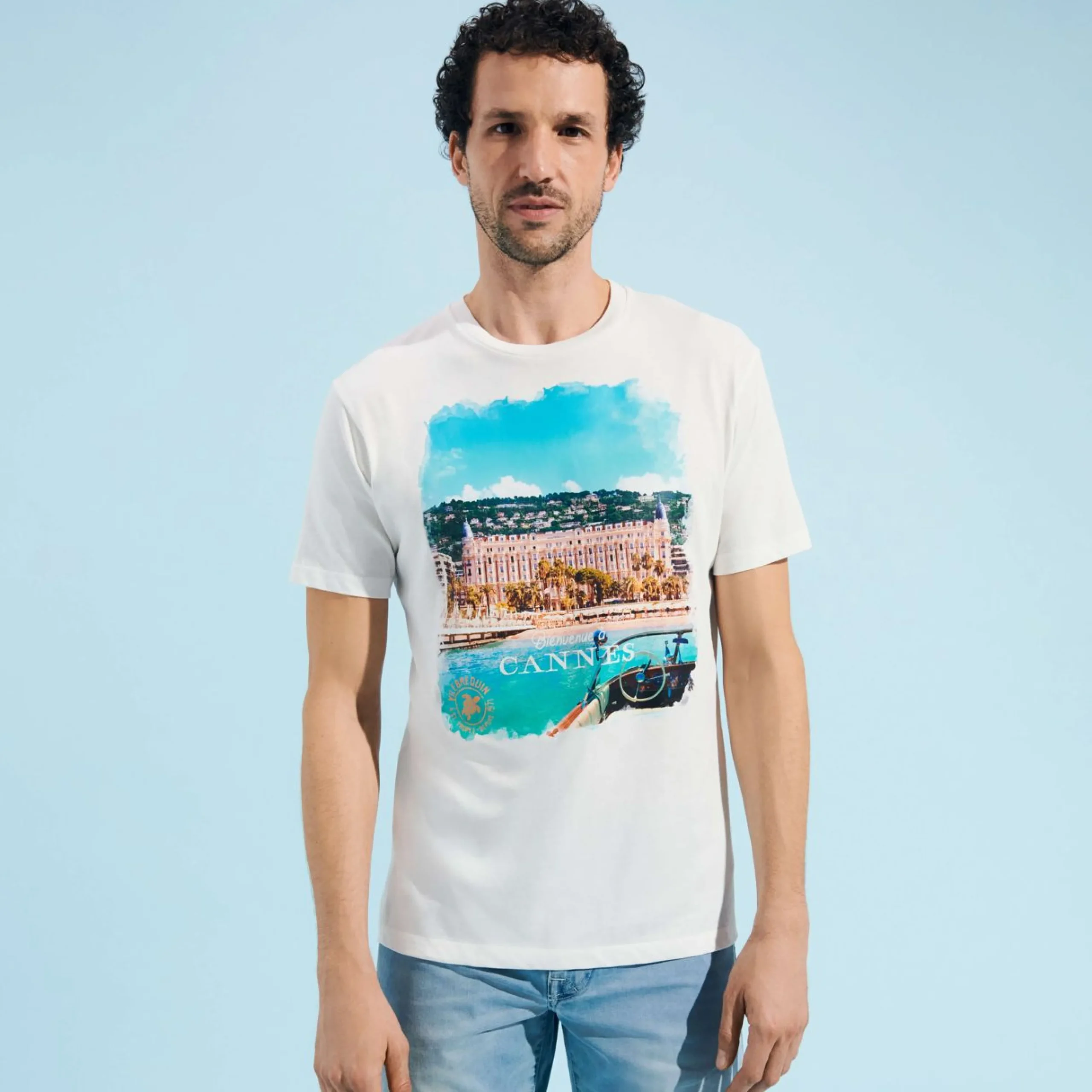 Homme Vilebrequin T-Shirts^T-Shirt En Coton Homme Cannes