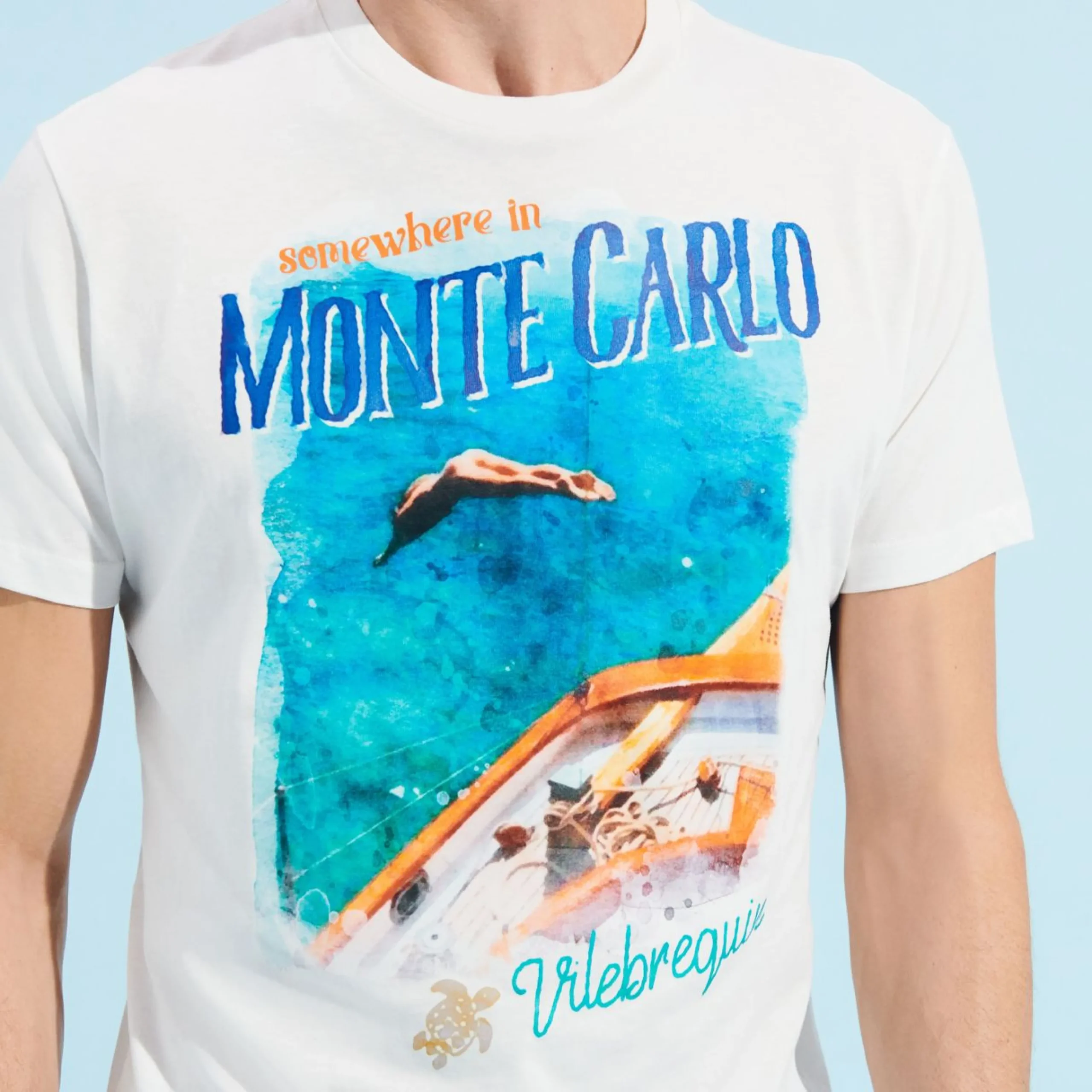 Homme Vilebrequin T-Shirts^T-Shirt En Coton Homme Monte Carlo