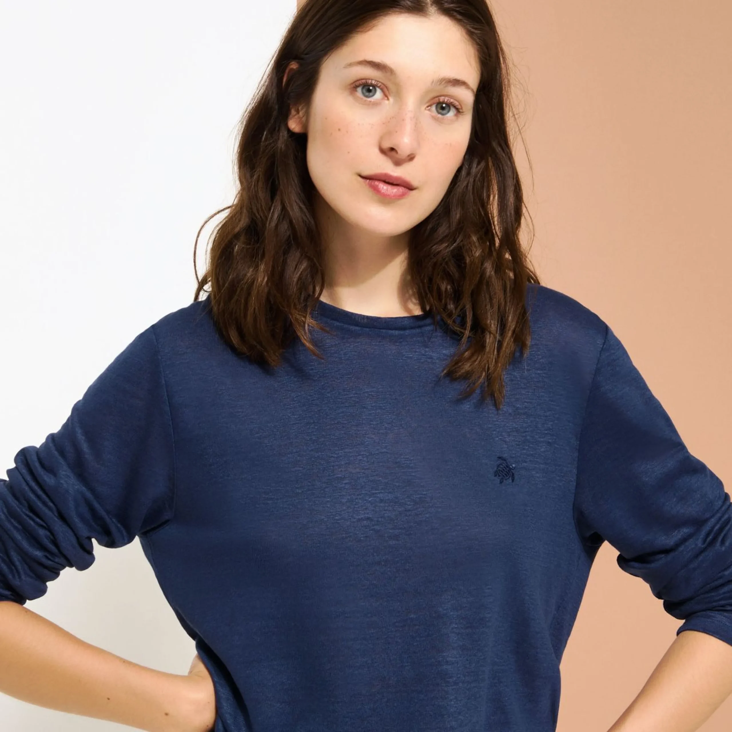Femme Vilebrequin T-Shirts Et Pulls^T-Shirt En Jersey De Lin Unisexe Uni