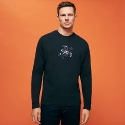 Homme Vilebrequin T-Shirts^T-Shirt En Velours Imprime Et Brodé Neo Medusa Homme