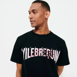 Homme Vilebrequin T-Shirts^T-Shirt Homme Bandana Logo Imprime - X Bape® Black