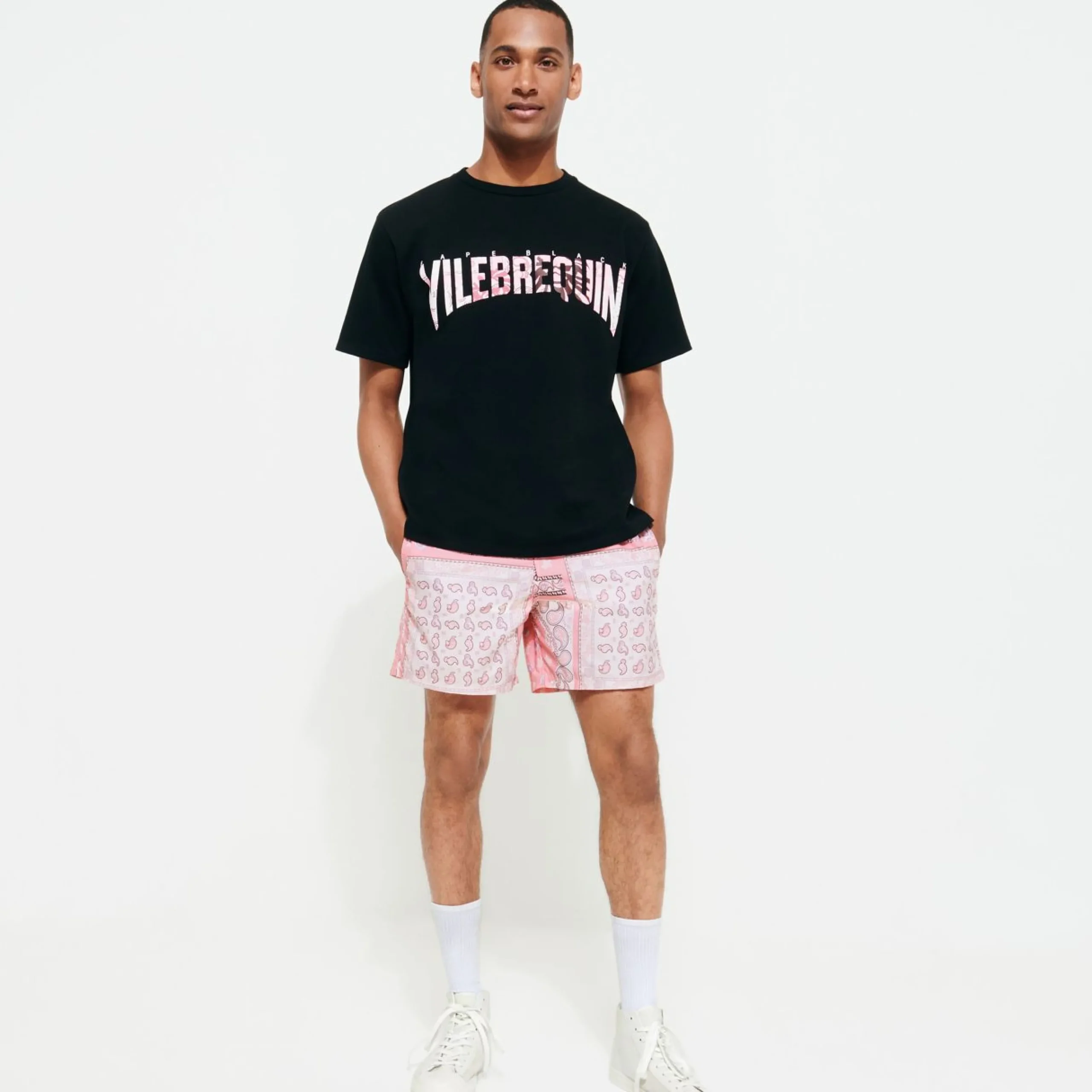 Homme Vilebrequin T-Shirts^T-Shirt Homme Bandana Logo Imprime - X Bape® Black