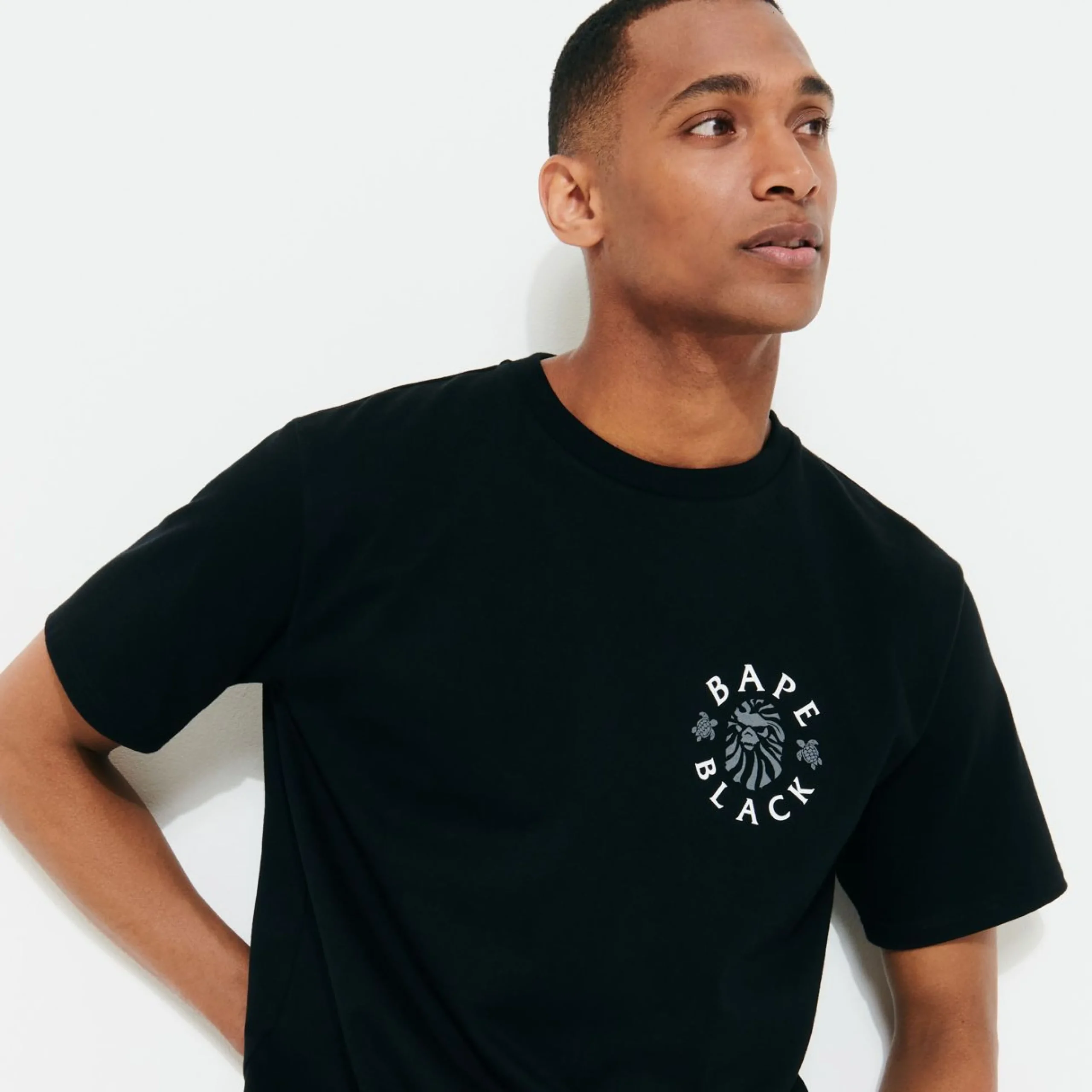 Homme Vilebrequin T-Shirts^T-Shirt Homme Logo Imprime - X Bape® Black