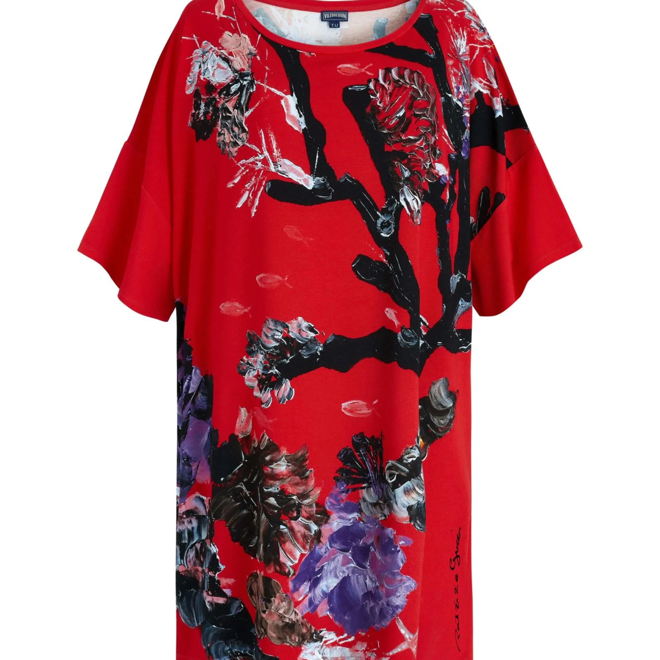 Femme Vilebrequin Tuniques^Tunique En Viscose Femme Spring Flower - X Patrizia Gucci