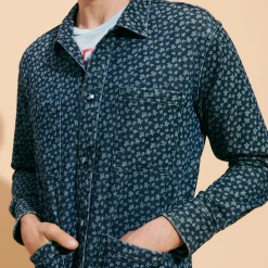 Homme Vilebrequin Vestes Et Manteaux^Veste En Jean Imprime Homme Micro Turtles Corrosion